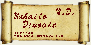 Mahailo Dimović vizit kartica